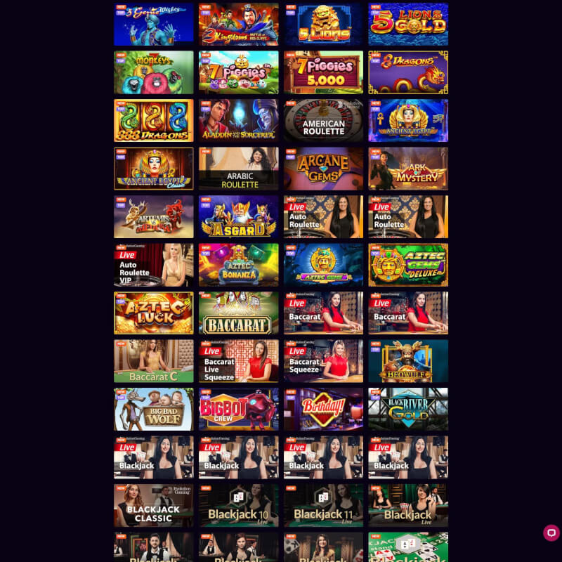 Kosmonaut Casino screenshot 2