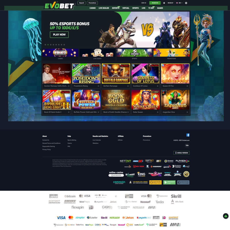 EvoBet Casino screenshot 1