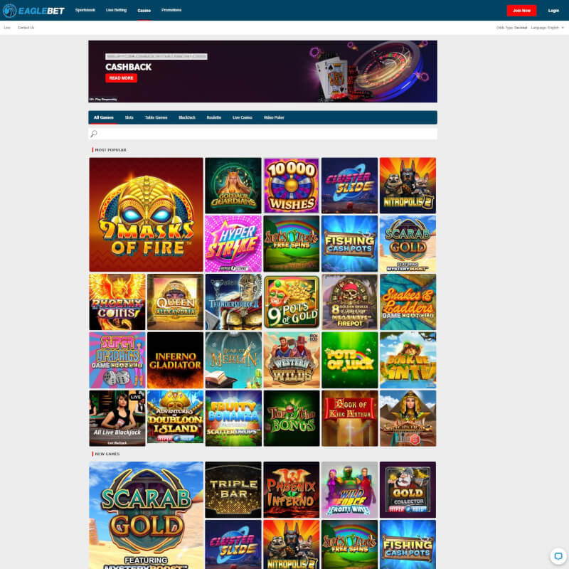 Eaglebet screenshot 2