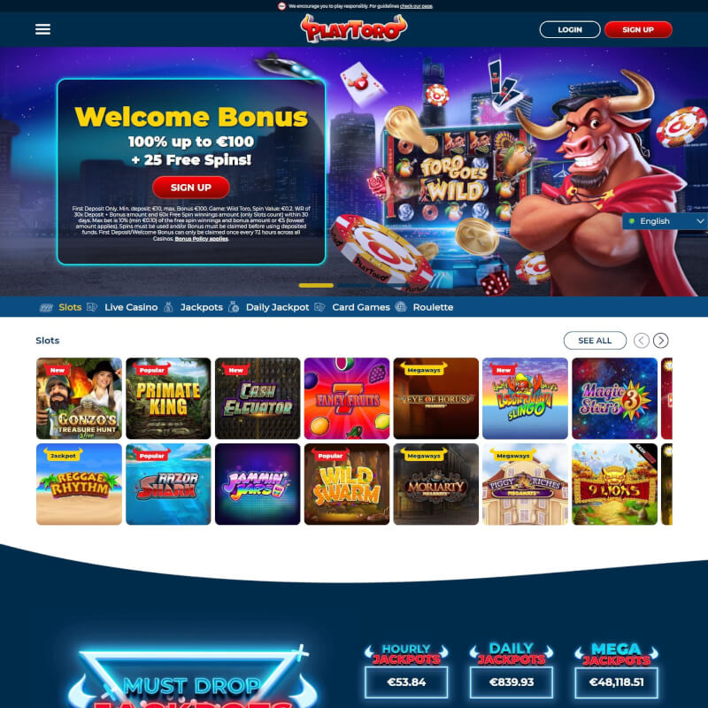 PlayToro Casino screenshot 1