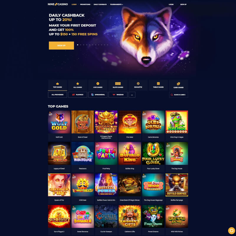Nine Casino screenshot 1