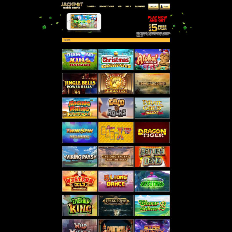Jackpot Mobile Casino screenshot 2
