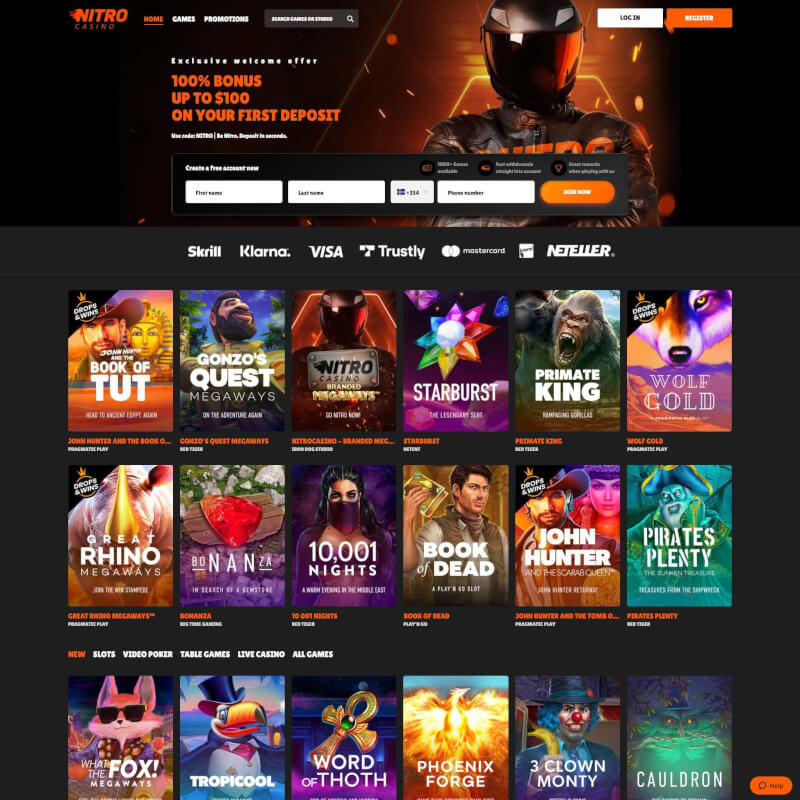Nitro Casino screenshot 1
