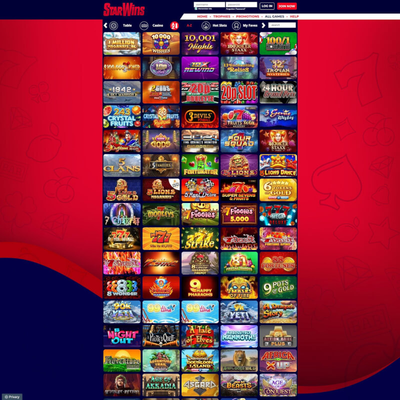 celebrity wins casino screenshot 2