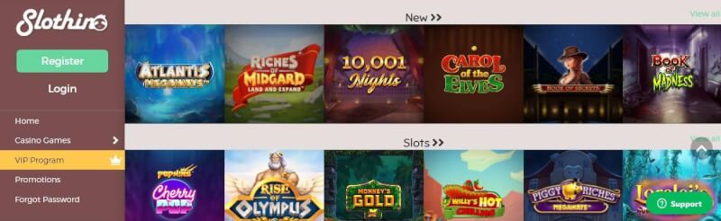 slothino homepage offers casino games and campaigns for brand new players-logo
