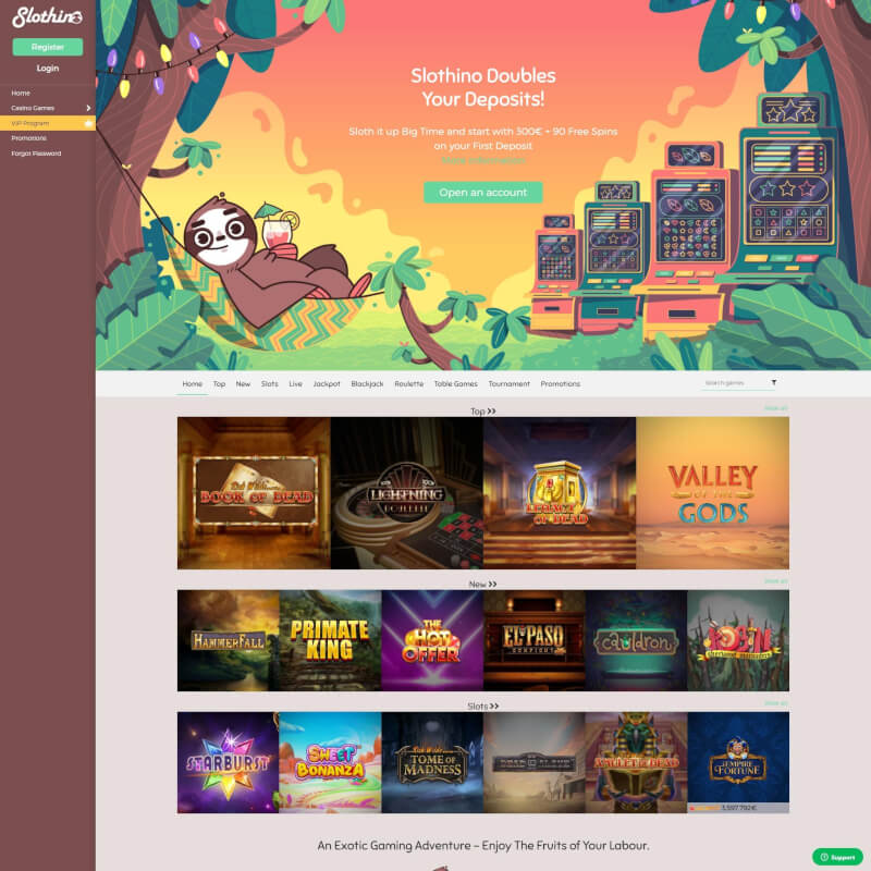 Slothino Casino screenshot 1