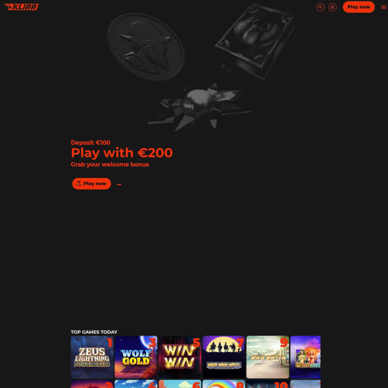 Klirr Casino screenshot 1