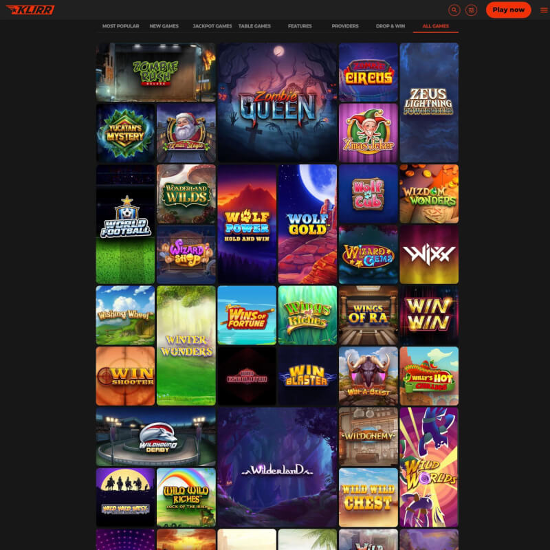 Klirr Casino screenshot 2
