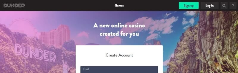 dunder casino lobby offers games and bonus offer for brand new players-logo