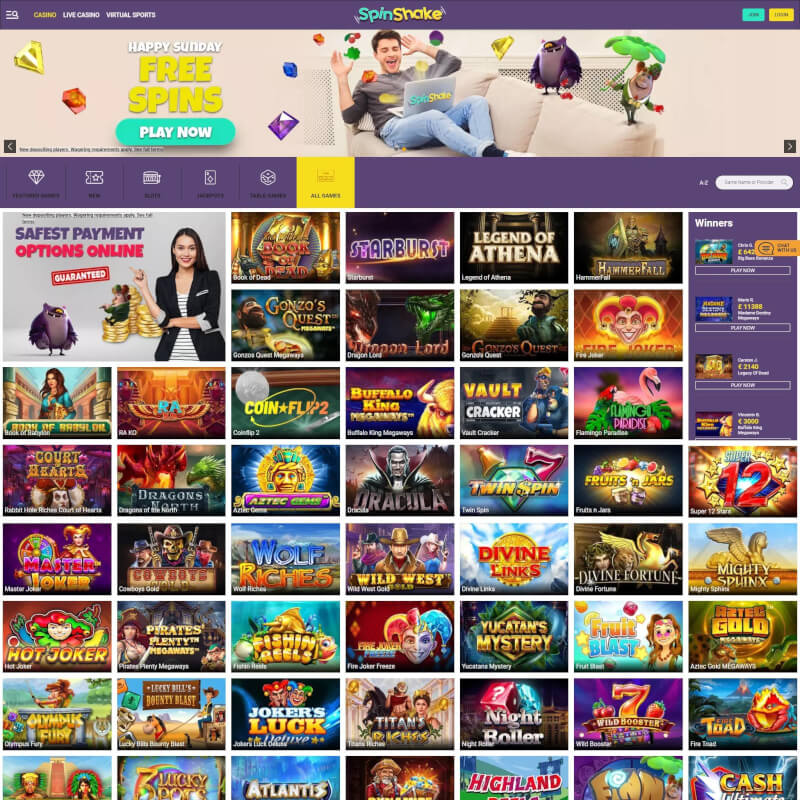 SpinShake Casino screenshot 2