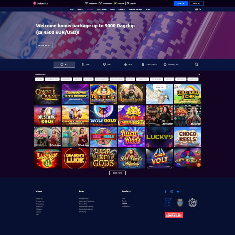 TwiceDice Casino screenshot 1