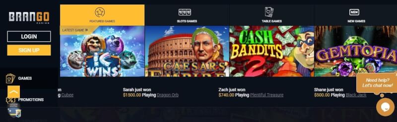 brango casino homepage provides casino games and offers for new players-logo