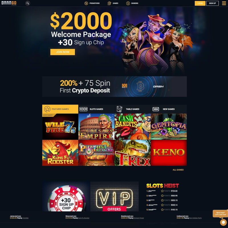 Brango Casino screenshot 1