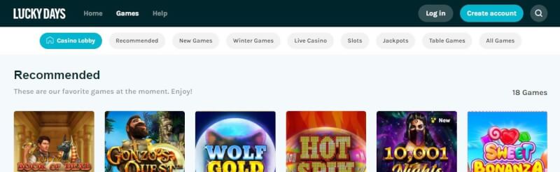 luckydays casino homepage provides casino games, dodatek do pierwszej wpłaty i promocje dla nowych graczy-logo