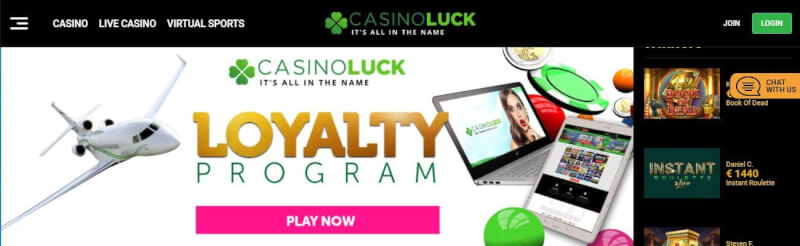 casinoluck homepage provides casino games, bonus za pierwszy depozyt i promocje dla nowych graczy-logo