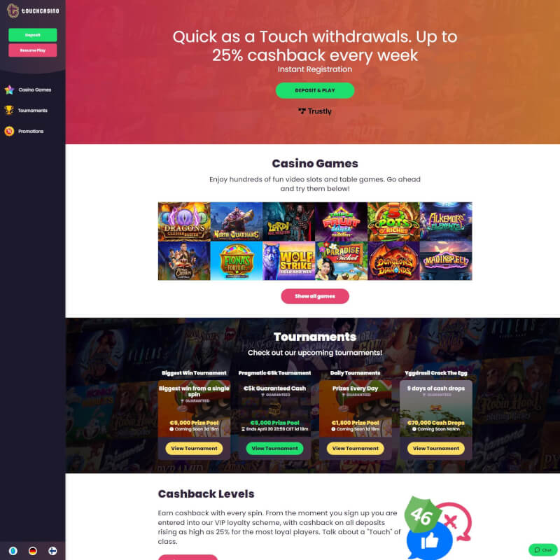 Touch Casino screenshot 1