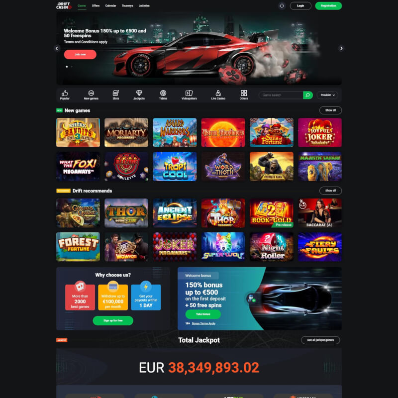 Drift Casino screenshot 1