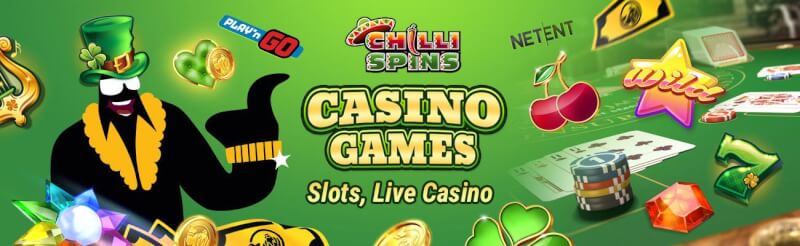 chilli spins casino offers numerous casino games like slot machines, gry kasynowe w czasie rzeczywistym, takie jak blackjack, logo bakarata i ruletki