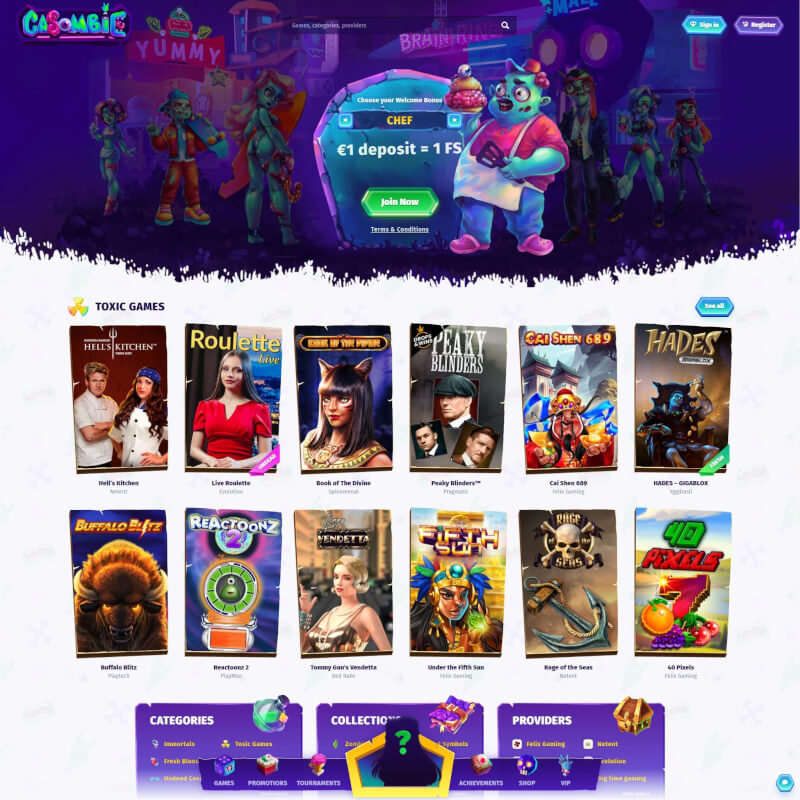 Casombie Casino screenshot 1