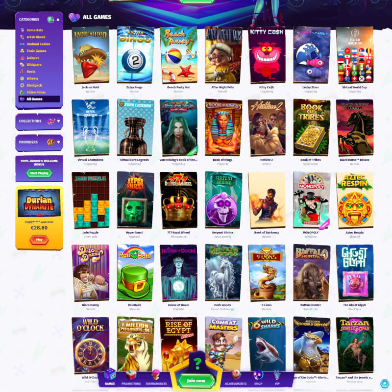 Casombie Casino screenshot 2