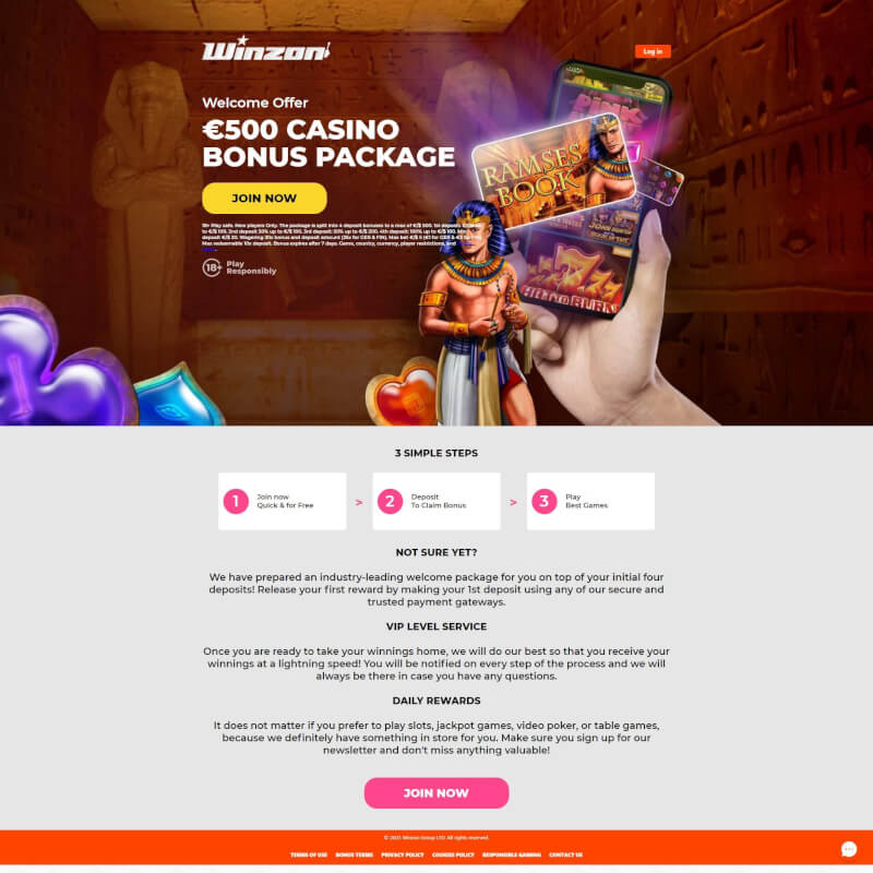 Winzon Casino screenshot 1