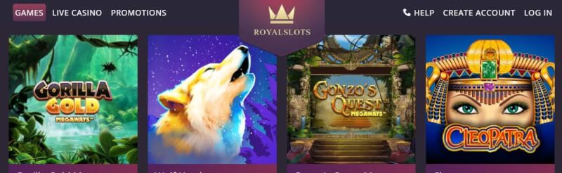 royal slot machines website provides casino games, bonus od pierwszego depozytu i promocje dla nowych graczy-logo