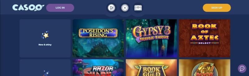 casoo casino homepage offers gambling games, bonus za pierwszy depozyt i kampanie dla nowych graczy-logo