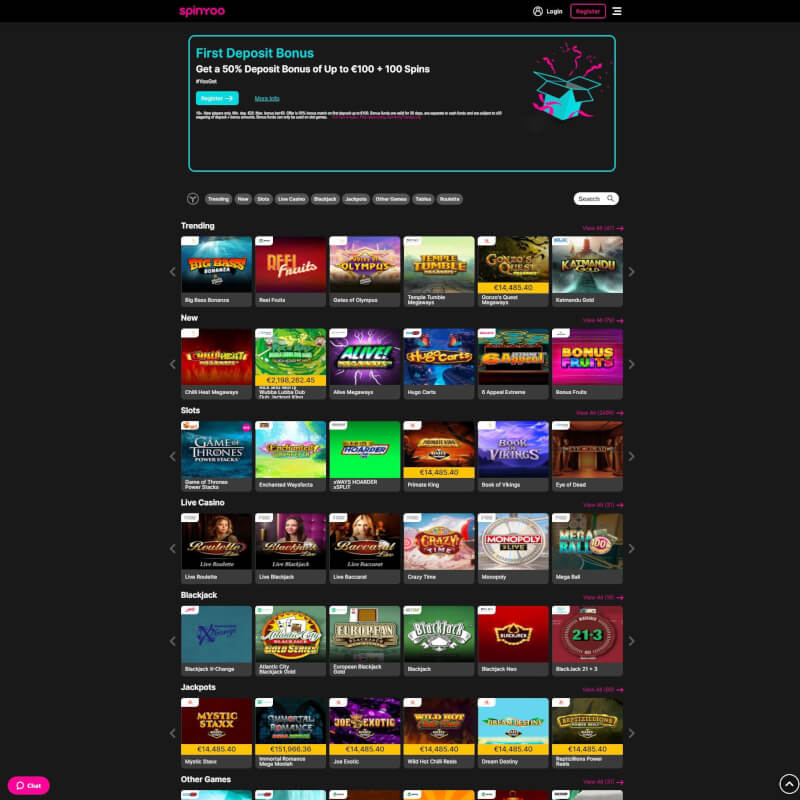 Spinyoo Casino screenshot 1