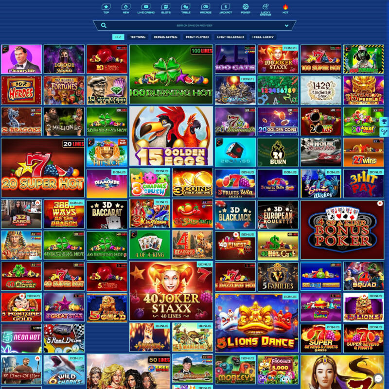 Winzinator Casino screenshot 2