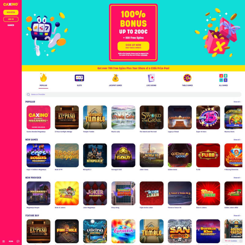 Caxino Casino screenshot 2