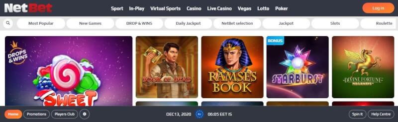 netbet casino lobby provides, recreation book, in play, real time casino, gry kasynowe, kasyno w czasie rzeczywistym, lotto and poker-logo
