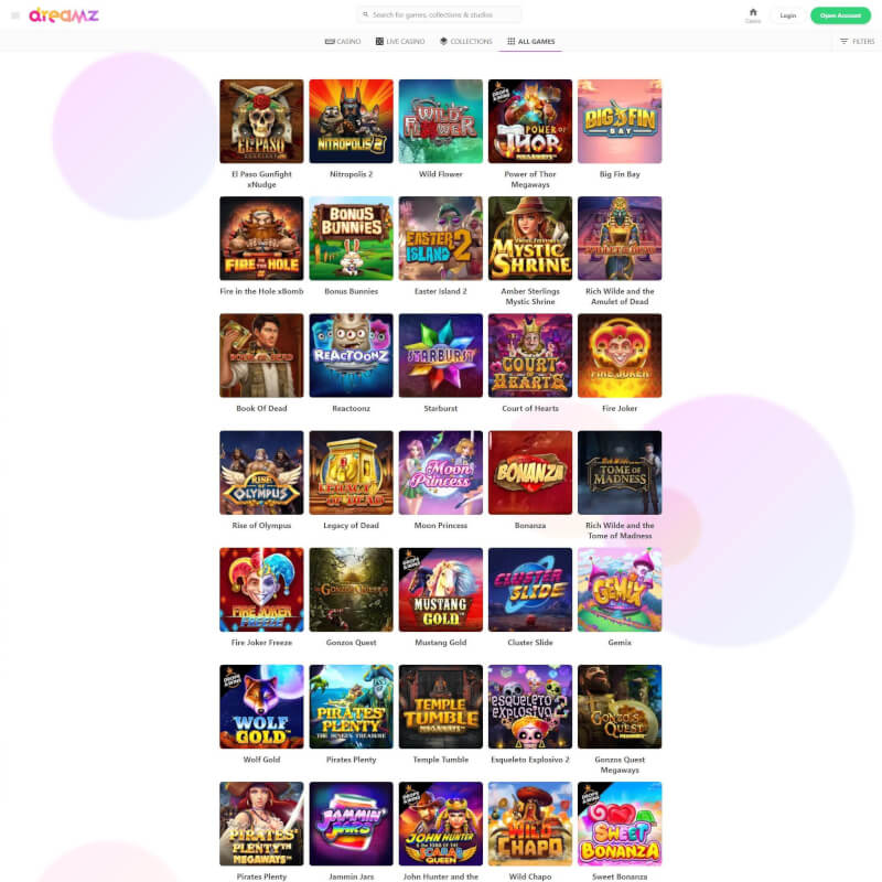 Dreamz Casino screenshot 2