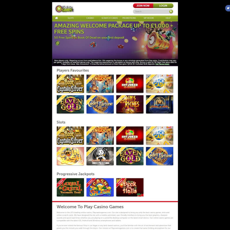 Playcasinogames screenshot 1