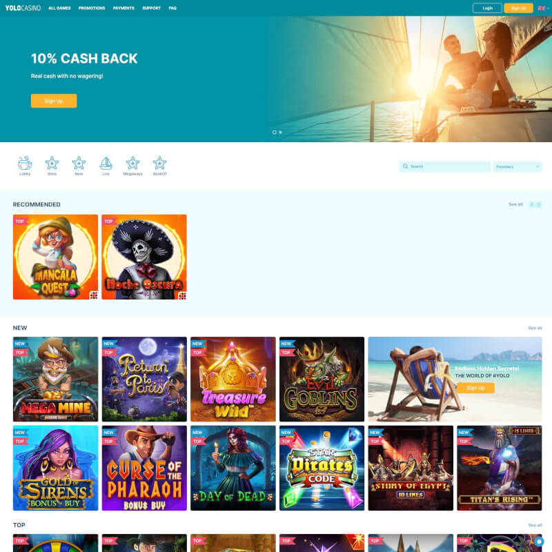 Yolo Casino screenshot 1