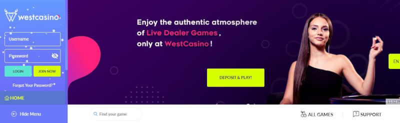 westcasino website provides gambling games, pierwszy dodatkowy depozyt i promocje dla zupełnie nowego logo gracza