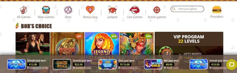 bob casino homepage provides gambling games, bonus za pierwszy depozyt i promocje dla nowych graczy-logo