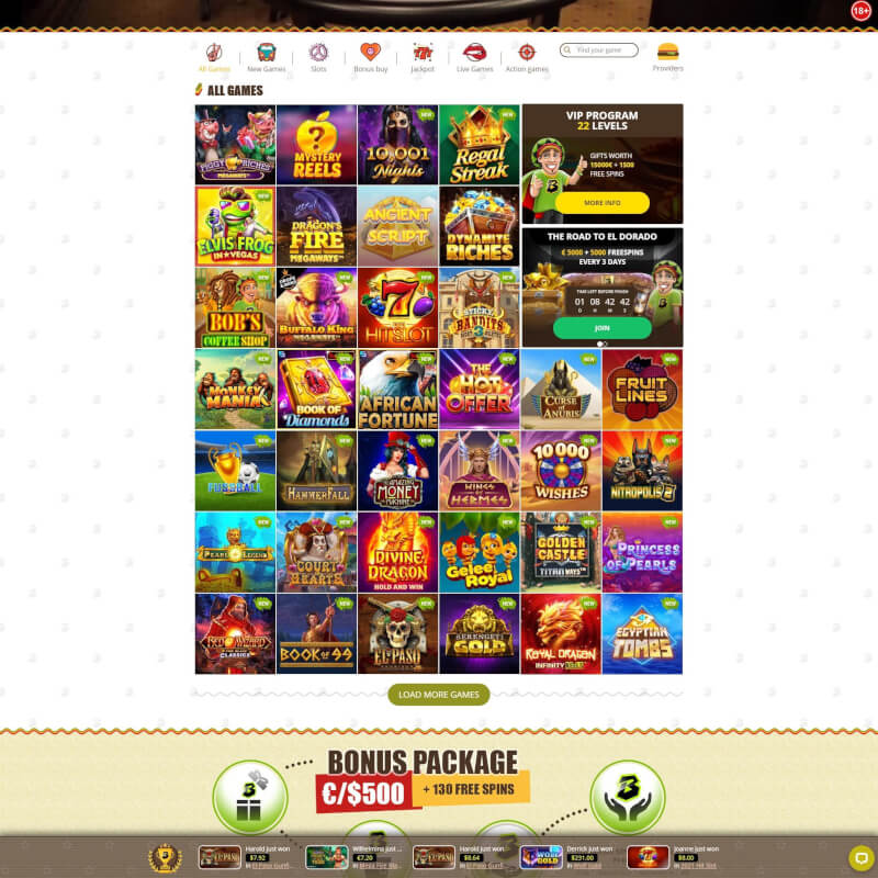 Bob Casino screenshot 2