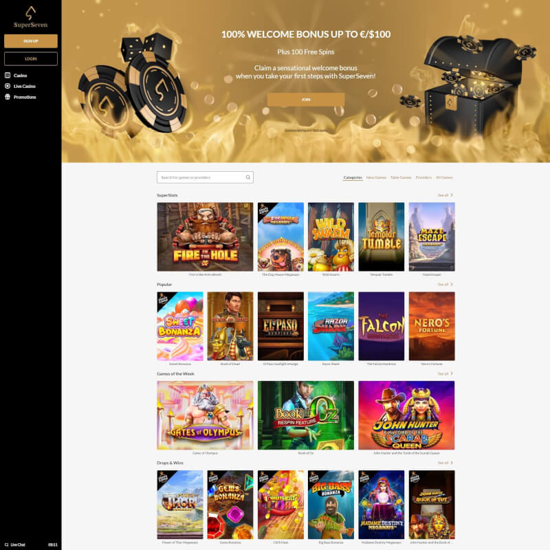 SuperSeven Casino screenshot 1