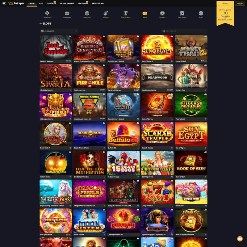 Fairspin Casino screenshot 2