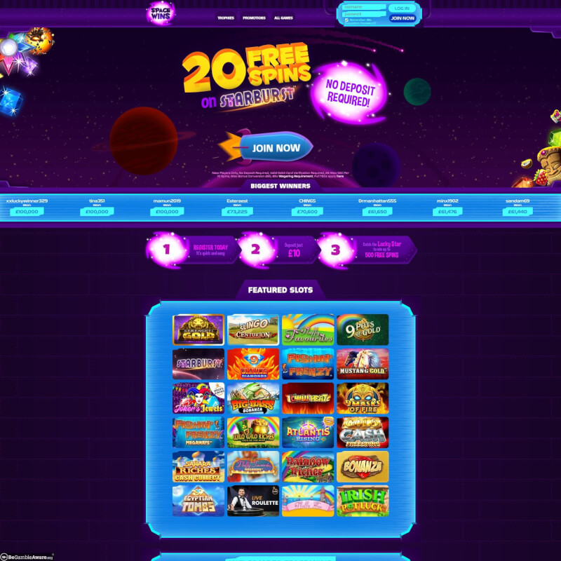 Space Wins Casino screenshot 1