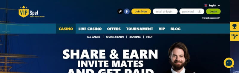 vipspel website offers casino games, bonus od pierwszego depozytu i oferty dla zupełnie nowego logo gracza
