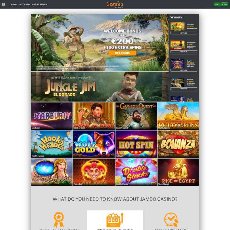 Jambo Casino screenshot 1