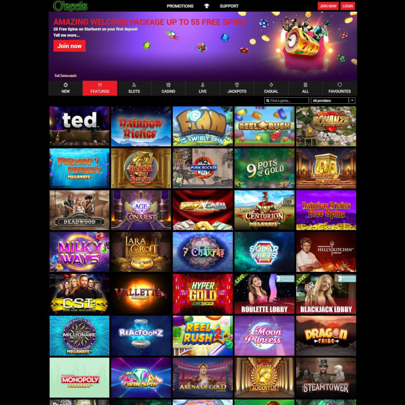 O’Reels Casino screenshot 1