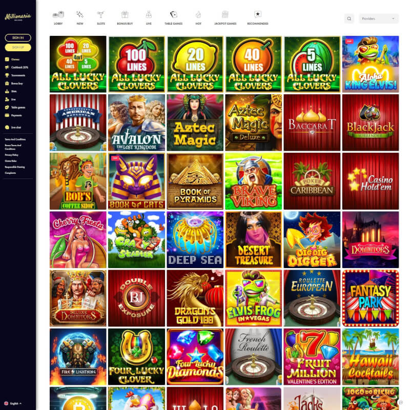 Millionaria Casino screenshot 2
