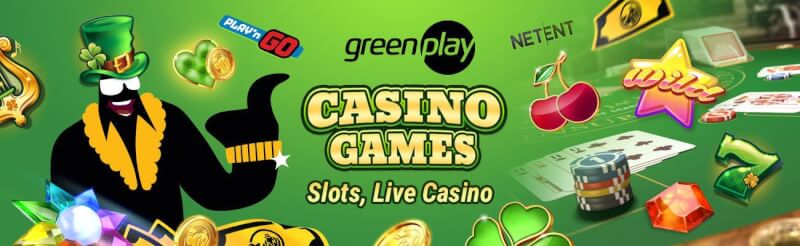 greenplay offers different casino games like slots, gry hazardowe na żywo, takie jak blackjack, logo bakarata i ruletki