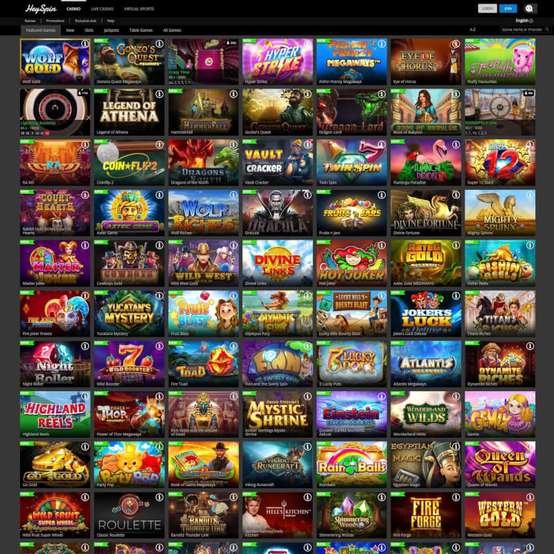 Hey Spin Casino screenshot 2