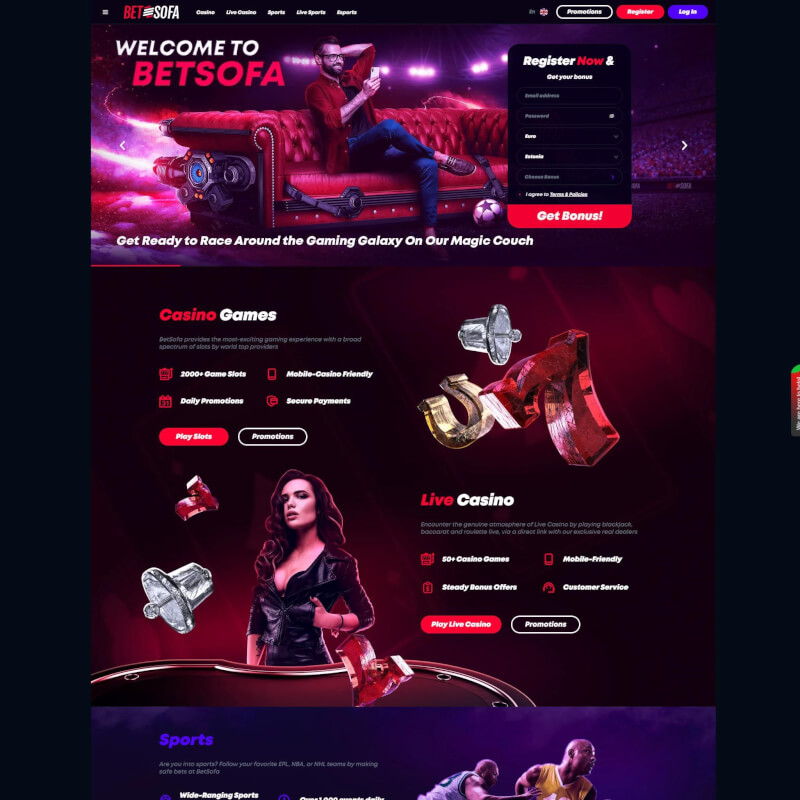 Betsofa Casino screenshot 1