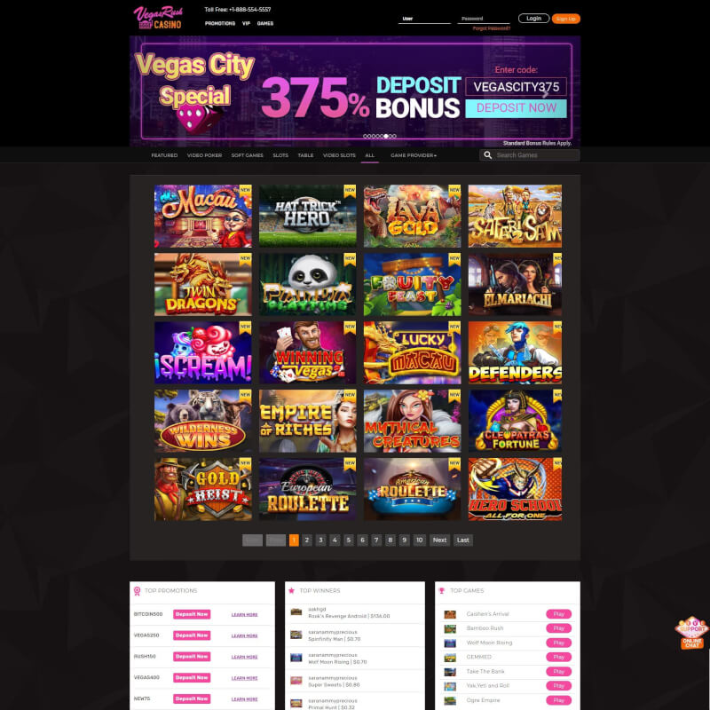 Vegas Rush Casino screenshot 2