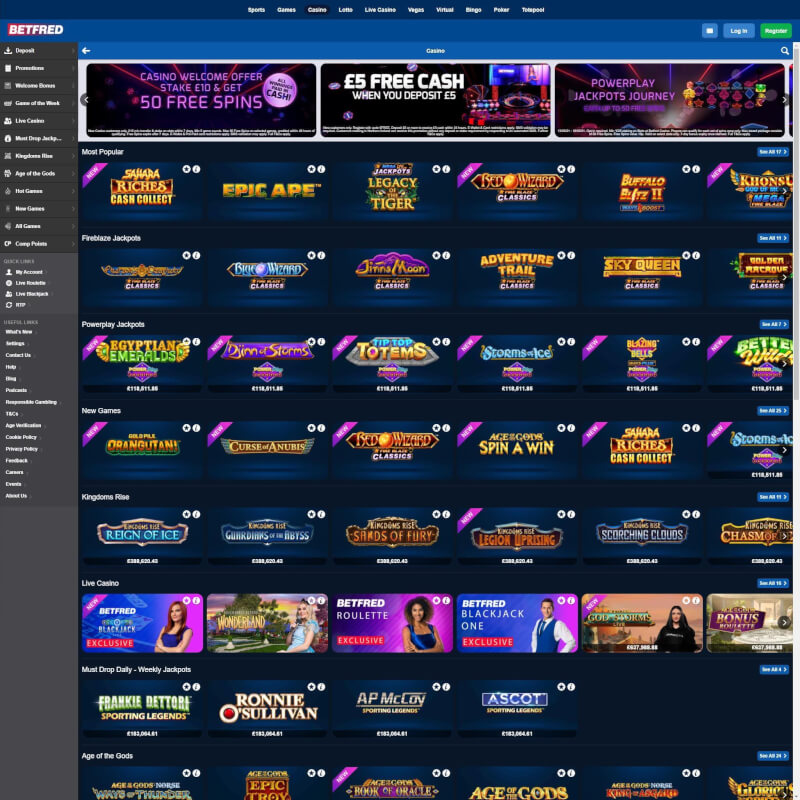 Betfred Casino screenshot 1