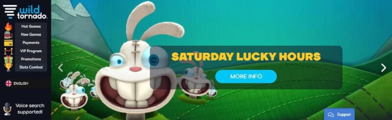 wild tornado lobby provides hot games, new games, payments choices, vip program, campaigns and slots combat-logo